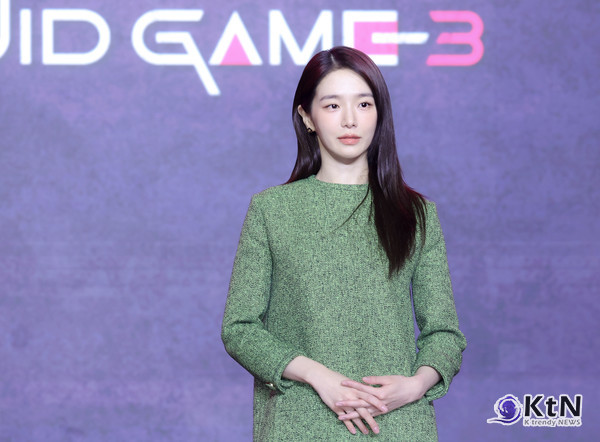[KtN 포토] 시즌 전체를 뒤흔들 박규영, '오징어 게임3' 활약에 시선 집중  사진=2025 06.09  서울 용산구에 위치한 서울드래곤시티 그랜드 볼륨 한라에서 넷플릭스 시리즈 ‘오징어 게임’ 시즌3 제작발표회 K trendy NEWS DB ⓒ케이 트렌디뉴스 무단전재 및 수집, 재배포금지