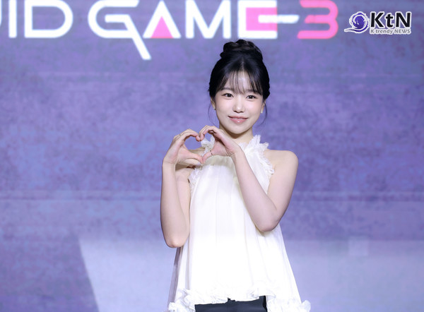 [KtN 현장] 조유리 “‘오징어 게임3’, 임신한 참가자 준희… 강인한 정신력으로 버틴다  사진=2025 06.09 사진= 김동희 기자 (  넷플릭스 시리즈 ‘오징어 게임’ 시즌3의 제작발표회가 6월 9일 오전 서울 용산구 서울드래곤시티에서 개최)  K trendy NEWS DB ⓒ케이 트렌디뉴스 무단전재 및 수집, 재배포금지