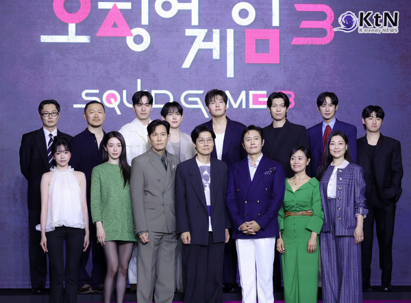  황동혁 “6년의 마침표, 이제 질문할 시간”… ‘오징어 게임3’, 마지막 게임 시작된다 [종합]  사진=2025 06.09  넷플릭스 시리즈 ‘오징어 게임’이 마침내 시즌3로 마지막 장을 연다. 9일 서울 용산구 서울드래곤시티에서 열린 제작발표회 K trendy NEWS DB ⓒ케이 트렌디뉴스 무단전재 및 수집, 재배포금지