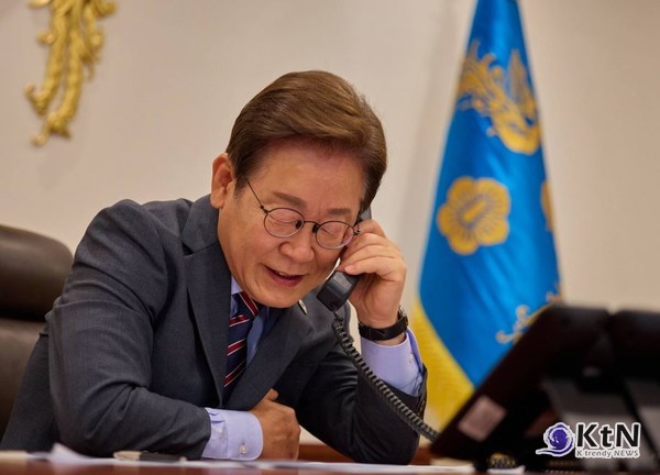 이재명 대통령과 르엉 끄엉 주석 간의 통화. 사진=이재명 대통령 X갈무리, K trendy NEWS DB ⓒ케이 트렌디뉴스 무단전재 및 수집, 재배포금지