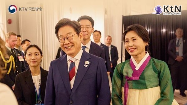 세계 정상들의 관심! 이재명 대통령의 K-민주주의 '정상 외교'...김혜경 여사의 '한복 외교'  사진=2025 06.17  KTV 국민방송 K trendy NEWS DB ⓒ케이 트렌디뉴스 무단전재 및 수집, 재배포금지