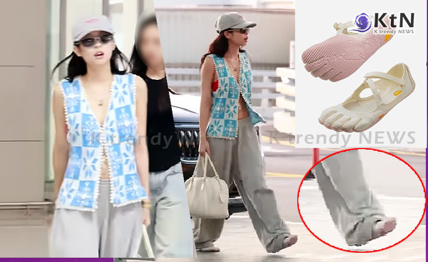 공항패션 흔든 제니의 발가락 신발, 이효리·신민아도 이미 신었다  사진=2025 07.15  디스패치 영상 , 비브람 파이브핑거스 홈페이지 갈무리 K trendy NEWS DB ⓒ케이 트렌디뉴스 무단전재 및 수집, 재배포금지