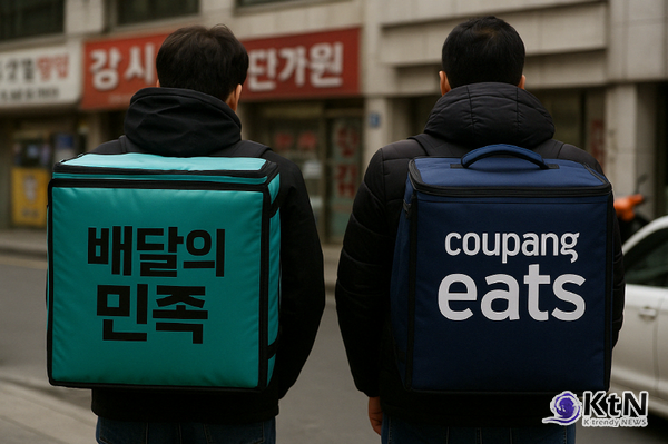 배달의민족과 쿠팡이츠, 가격지배력 행사와 책임 회피의 구조화. 사진=편집 K trendy NEWS DB ⓒ케이 트렌디뉴스 무단전재 및 수집, 재배포금지