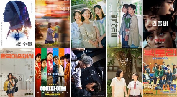 ‘검은 수녀들’부터 ‘빅토리’까지… 2025년 벡델초이스 10편 공개 “여성 서사의 확장”양성평등 담은 콘텐츠 주목… ‘하이파이브’ ‘리볼버’ ‘파과’ 등 여성 캐릭터 중심의 서사 부각벡델데이 2025, 9월 6~7일 KU시네마테크서 개최… 무료 상영·스페셜 토크도 마련  사진=2025 08.05  ▲검은 수녀들 ▲그녀에게 ▲딸에 대하여 ▲럭키, 아파트 ▲리볼버 ▲빅토리 ▲최소한의 선의 ▲파과 ▲하이파이브 ▲한국이 싫어서 (가나다순)  각 포스터 K trendy NEWS DB ⓒ케이 트렌디뉴스 무단전재 및 수집, 재배포금지