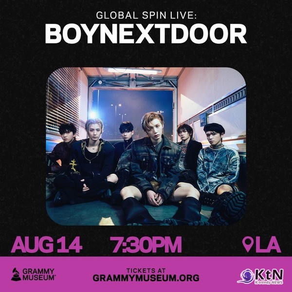 보이넥스트도어, ‘롤라팔루자’ 잇는 초대형 무대 '그래미 뮤지엄' 입성 사진=2025 08.05 그래미 뮤지엄  K trendy NEWS DB ⓒ케이 트렌디뉴스 무단전재 및 수집, 재배포금지