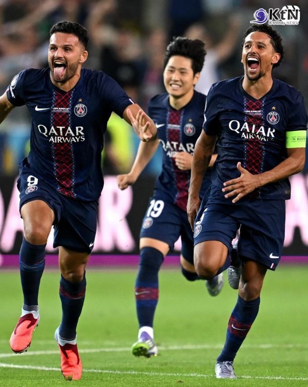 이강인, PSG UEFA 슈퍼컵 우승 견인…토트넘 울린 한국인 최초 골+승부차기 성공 ‘겹경사   사진=2025 08.14  @psg,  인스타그램 갈무리 K trendy NEWS DB ⓒ케이 트렌디뉴스 무단전재 및 수집, 재배포금지