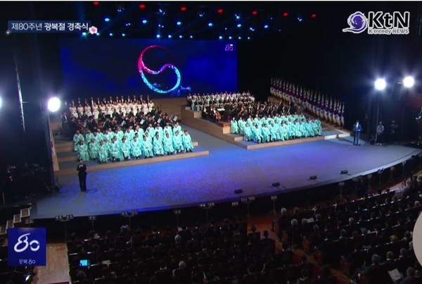 이재명 대통령 광복 80주년 경축사…“광복의 빛, 다시는 꺼지지 않게”  사진=2025 08.15  ktv 영상갈무리 /편집  K trendy NEWS DB ⓒ케이 트렌디뉴스 무단전재 및 수집, 재배포금지