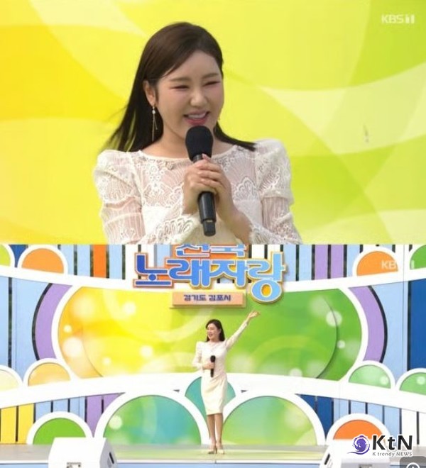 송가인, 설운도 손잡고 신곡 발표…“춤추는 트로트 여신” 사진=2025 08.19 '트롯 여제' 송가인이 '전국노래자랑' 피날레를 장식했다. 송가인은 17일 방송된 KBS 1TV '전국노래자랑' 경기도 김포시 편에 출연했다.   KBS 1TVK trendy NEWS DB ⓒ케이 트렌디뉴스 무단전재 및 수집, 재배포금지