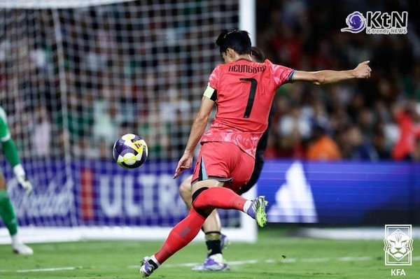 손흥민 대포알 발리슛+오현규 원더골, 홍명보호, 멕시코전 2-2 무승부  사진=2025 09.10 엑스 갈무리/ 대한 축구협회  K trendy NEWS DB ⓒ케이 트렌디뉴스 무단전재 및 수집, 재배포금지