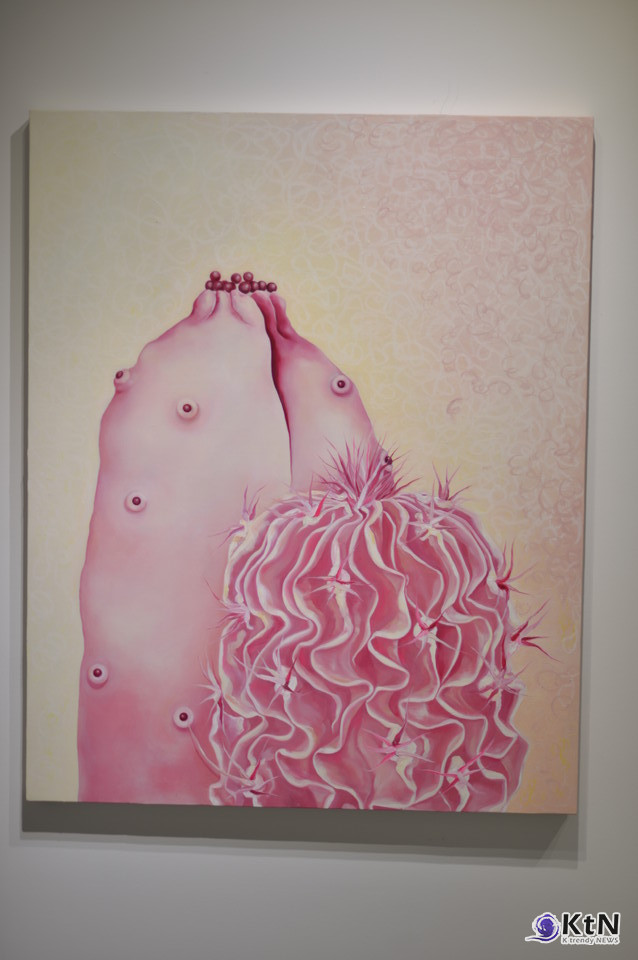 홍설작가. 속을 품을 선인장들(Cacti with Inner lives) 80cmX100.2cm. 사진=K trendy NEWS DB ⓒ케이 트렌디뉴스 무단전재 및 수집, 재배포금지