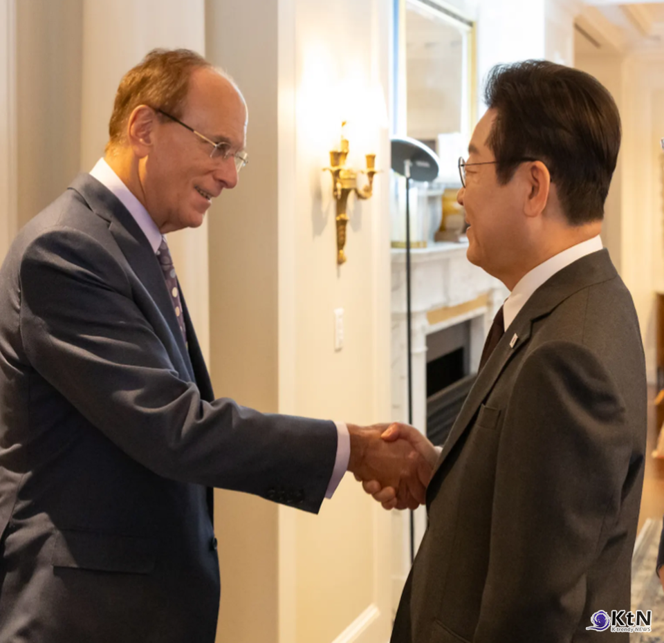 이재명 대통령 세계경제포럼 의장 접견. 사진=KTV 이매진, K trendy NEWS DB ⓒ케이 트렌디뉴스 무단전재 및 수집, 재배포금지