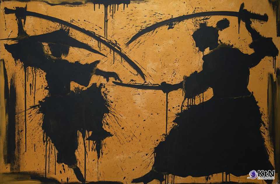 Daniel David Moli / Boogie Moli（부기몰리） The battle 70,000,000원  Acrylic on canvas 150 x 100cm 2022 사진=KUVA ARTS CENTER, K trendy NEWS DB ⓒ케이 트렌디뉴스 무단전재 및 수집, 재배포금지