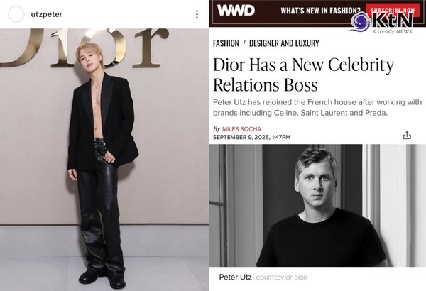 BTS 지민, 결별 논란 후 첫 심경 고백…“쉽지 않더라”  사진=2025 10.03   Dior의 새로운 Global PR Director, Peter Utz님이 인스타그램 계정에 디올 글로벌 앰버서더 지민의 사진을 업로드  K trendy NEWS DB ⓒ케이 트렌디뉴스 무단전재 및 수집, 재배포금지