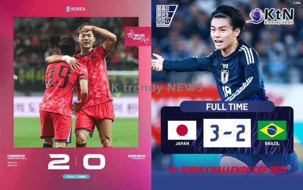 파라과이 꺾은 한국 vs 브라질 잡은 일본… 아시아 축구, 길이 달랐다