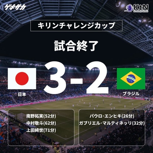파라과이 꺾은 한국 vs 브라질 잡은 일본… 아시아 축구, 길이 달랐다 [리포트]  사진=2025 10.15  @jfa_samuraiblue  K trendy NEWS DB ⓒ케이 트렌디뉴스 무단전재 및 수집, 재배포금지