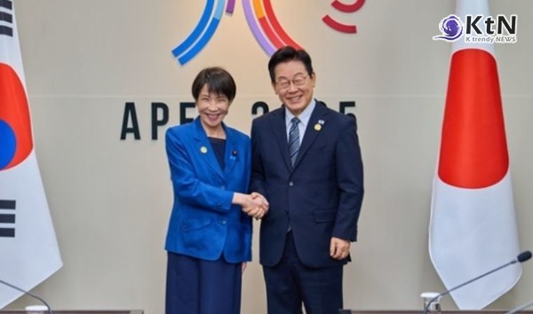 한일 정상, "셔틀외교 지속...미래지향 협력 관계” 공감  사진=2025 10.31  KTV 영상 갈무리 이재명-다카이치, 경주 APEC서 한일 협력 ‘다시 시작  K trendy NEWS DB ⓒ케이 트렌디뉴스 무단전재 및 수집, 재배포금지