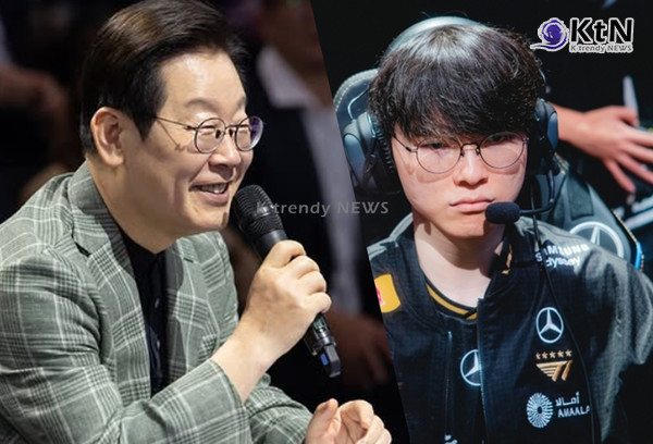 이재명 대통령은 2025 리그 오브 레전드 월드 챔피언십에서 T1이 KT 롤스터를 세트 스코어 3-2로 꺾고 사상 첫 3연패를 달성한 데 대해 e스포츠 역사에 길이 남을 쾌거라고 축하했다.  사진=2025 11.10   이재명 대통령 인스타그램/라이엇 게임즈  K trendy NEWS DB ⓒ케이 트렌디뉴스 무단전재 및 수집, 재배포금지