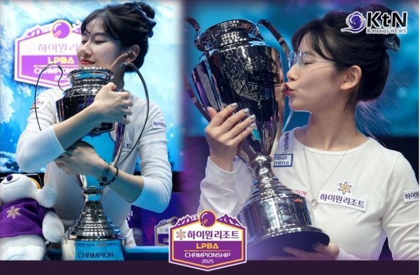 'LPBA 우승' 이미래, 4년 8개월 만에 정상… 통산 5승의 무게 되찾다  사진=2025 11.11 PBA사무국  이미래는 LPBA 7차 투어 ‘하이원리조트 챔피언십’ 결승에서 4-3으로 승리하며 통산 5번째 우승을 차지했다. 1731일 만에 다시 트로피를 들어 올렸고, 이번 성과로 시즌 랭킹은 14위에서 4위로, 누적 상금 랭킹은 5위로 크게 상승하며 완전한 재도약을 보여줬다. K trendy NEWS DB ⓒ케이 트렌디뉴스 무단전재 및 수집, 재배포금지