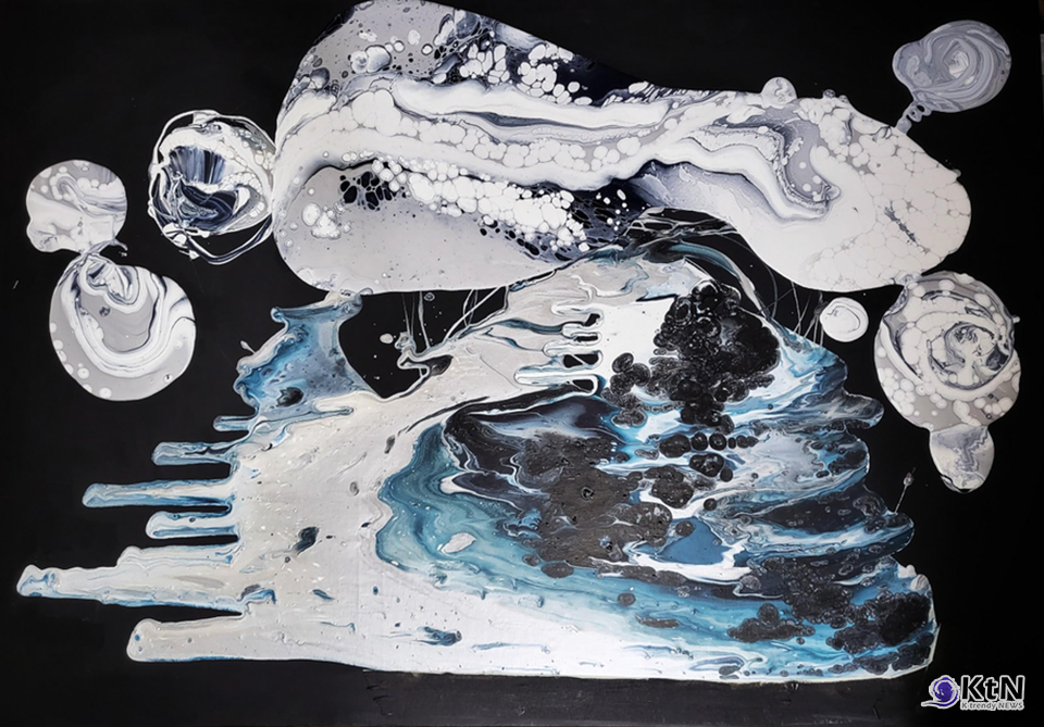 Fractal Universe : Utopia 116.8 x 80 cm, 50P Acrylic on canvas 2023. 사진=K trendy NEWS DB ⓒ케이 트렌디뉴스 무단전재 및 수집, 재배포금지