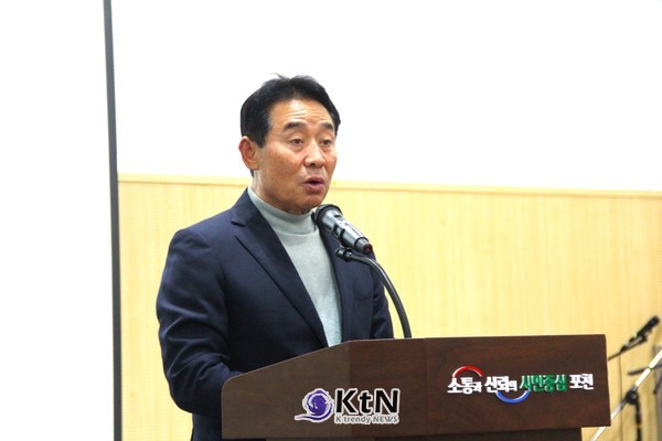 2025년 포천시 마을공동체 성과공유회가 성황리에 펼쳐졌다. 백영현 포천시장 기념사 (사진=조영식 기자)