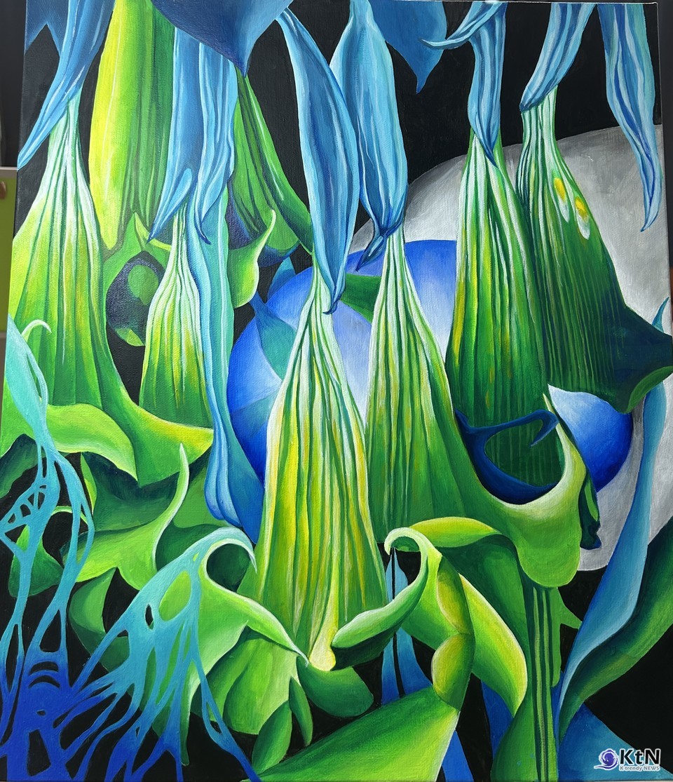  Vital Flow/ Artist 김로운(KimRooun) / 46x63cm /아크릴(Acrylic on Cavnas)2025  사진=뤄니갤러, K trendy NEWS DB ⓒ케이 트렌디뉴스 무단전재 및 수집, 재배포금지
