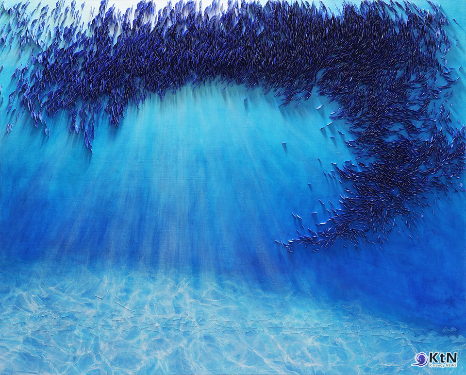  Flow/ Artist 이근화(LeeGeunhwa)/162.2x130.3cm/ mixed media2025  사진=뤄니갤러, K trendy NEWS DB ⓒ케이 트렌디뉴스 무단전재 및 수집, 재배포금지