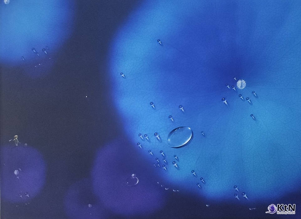 Blue moon-Lp25/ Artist 남상운(NamSangwoon)/ 53x72.7cm/ oil on canvas+Natural Diamond 0.03ct 2024  사진=뤄니갤러, K trendy NEWS DB ⓒ케이 트렌디뉴스 무단전재 및 수집, 재배포금지