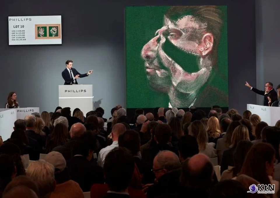 The salesroom as Phillips on Wednesday night in New York. 사진=Phillips, K trendy NEWS DB ⓒ케이 트렌디뉴스 무단전재 및 수집, 재배포금지