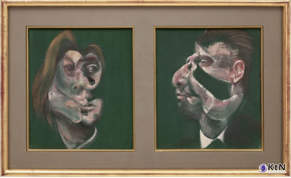 Francis Bacon Study for Head of Isabel Rawsthorne and George Dyer, 1967. 사진=Phillips, K trendy NEWS DB ⓒ케이 트렌디뉴스 무단전재 및 수집, 재배포금지