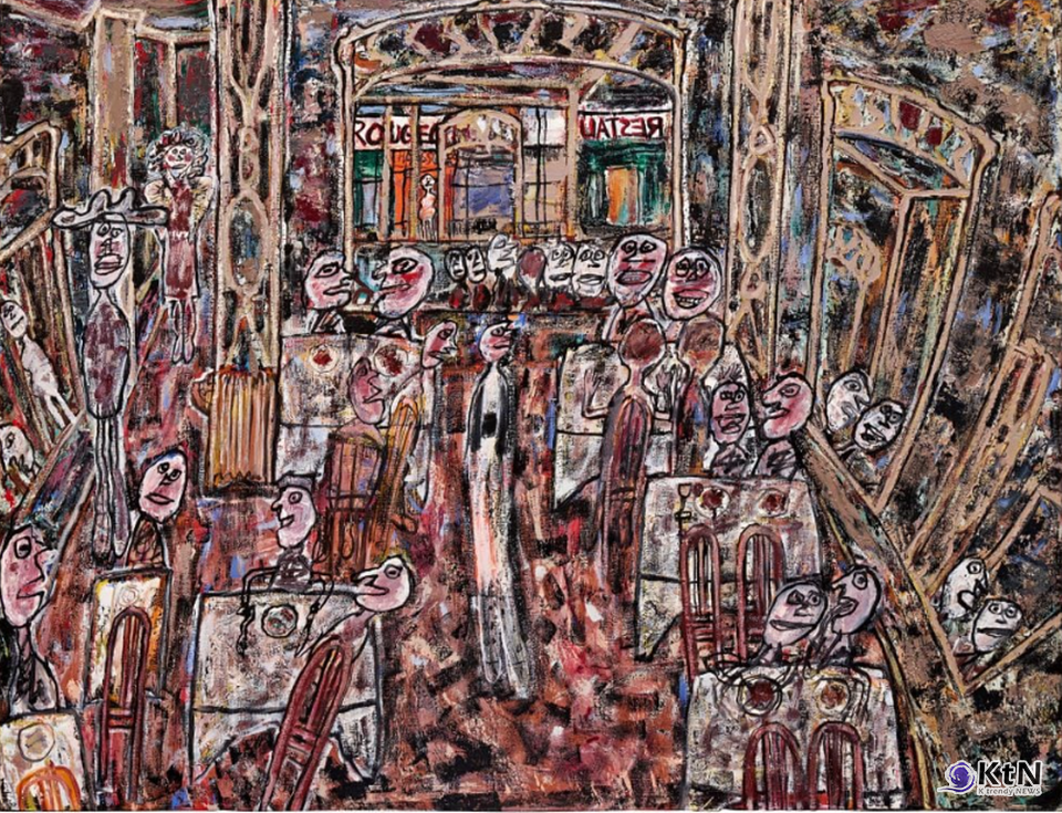 Jean Dubuffet, Restaurant Rougeot II (1961). 사진=Sotheby's. K trendy NEWS DB ⓒ케이 트렌디뉴스 무단전재 및 수집, 재배포금지