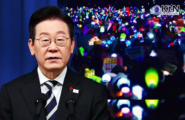 '비상 계엄' 극복한 국민, 노벨평화상 충분...이재명 대통령, 12·3 국민주권의 날 지정  [전문]  '민주주의 회복 1년 계기 외신 기자회견' 사진=2025 12.03  ktv, mbc 영상 갈무리 K trendy NEWS DB ⓒ케이 트렌디뉴스 무단전재 및 수집, 재배포금지