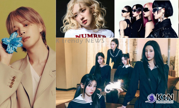 BTS 지민·로제·에스파·아일릿까지…일본 연간 차트 휩쓴 K팝 영향력  사진=2025 12.05 각 소속사  K trendy NEWS DB ⓒ케이 트렌디뉴스 무단전재 및 수집, 재배포금지
