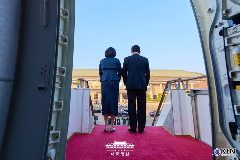 서울공항 도착 행사. 사진=대통령실, K trendy NEWS DB ⓒ케이 트렌디뉴스 무단전재 및 수집, 재배포금지