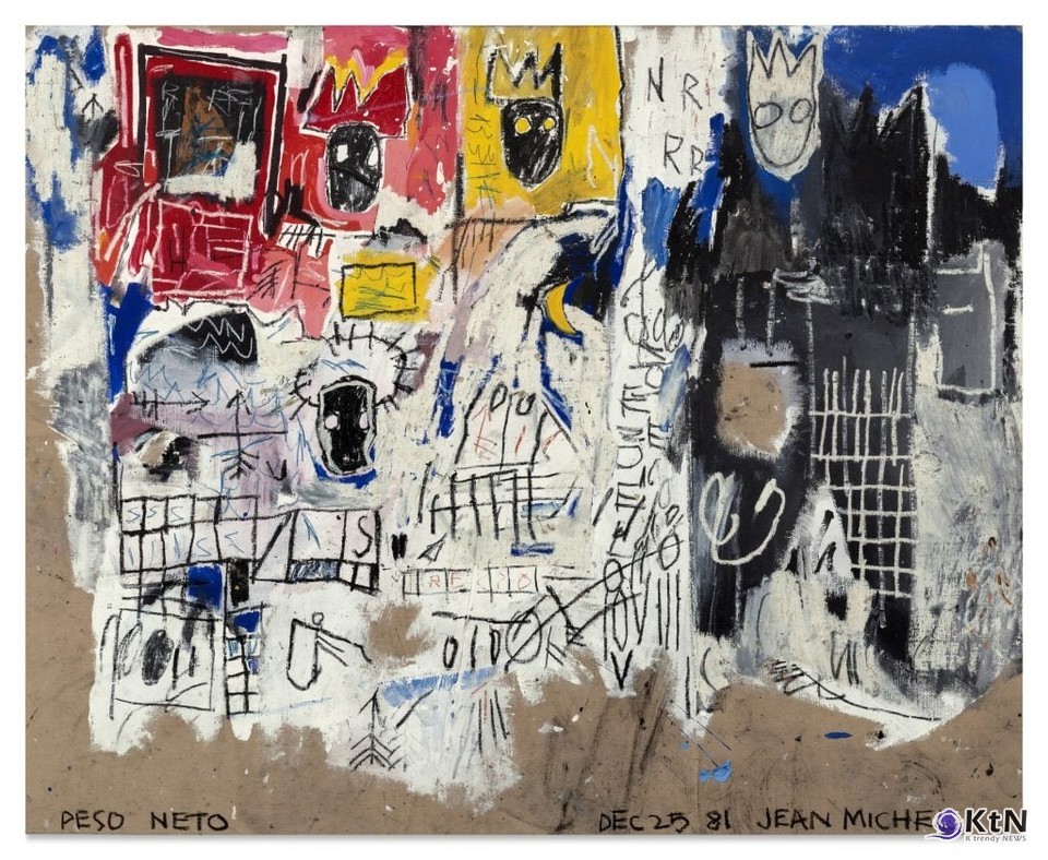 Jean-Michel Basquiat, Crowns (Peso Neto) (1981).  사진=Sotheby's.