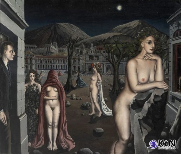 Paul Delvaux, La ville endormie.   사진=Christie's Images Ltd, K trendy NEWS DB ⓒ케이 트렌디뉴스 무단전재 및 수집, 재배포금지
