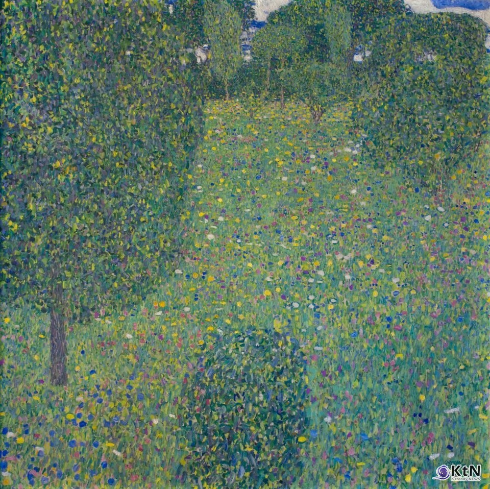 Gustav Klimt, Blumenwiese (Blooming Meadow) (ca.1908). 사진=Sotheby’s.
