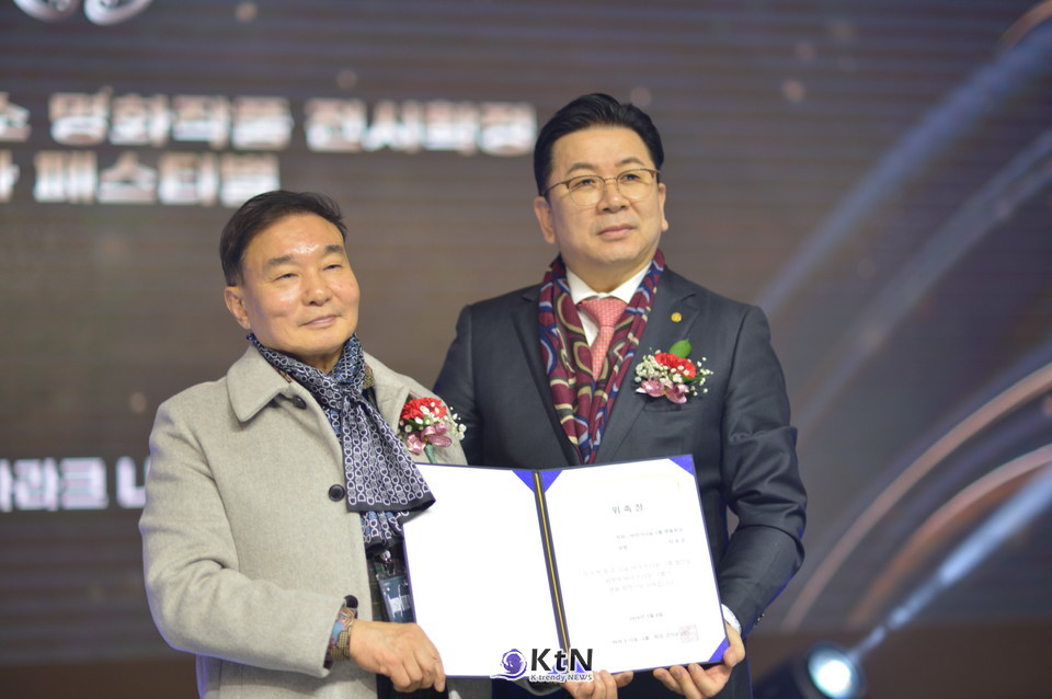 요나단 강(강석운) 회장과 차효준 의장을 비롯한 정·재계 및 문화예술계 주요 인사들이 한자리에 모여, 오는 3월 1일 피카소 명화 전시 확정을 계기로 그룹의 새로운 도약과 역사를 함께 열어갈 것을 다짐하고 있다. /사진=K trendy NEWS DB ⓒ케이 트렌디뉴스 무단전재 및 수집, 재배포금지