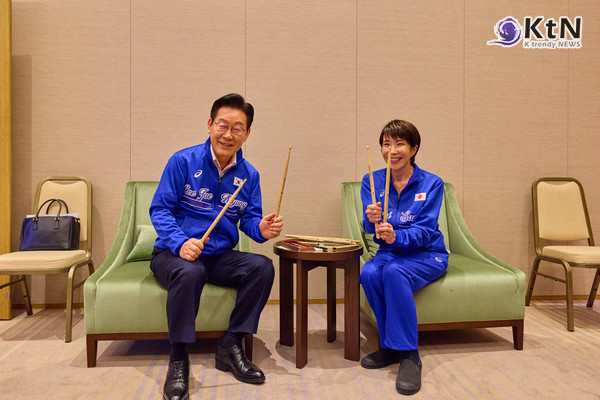 한일 정상, 드럼 합주로 친교…이재명·다카이치 스틱 교환까지 사진=2026. 01.13 이재명 대통령 엑스 갈무리  K trendy NEWS DB ⓒ케이 트렌디뉴스 무단전재 및 수집, 재배포금지