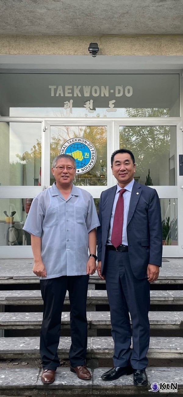 남북 공동 등재를 위한 민간 차원의 북측 소통 및 사전 교류는 KOREA 태권도 유네스코추진단이 지속적으로 담당하기로 했다.  /사진= ITF 리용선 총재와 최재춘 추진단장의 만남. K trendy NEW ⓒ케이 트렌디뉴스 무단전재 및 수집, 재배포금지 