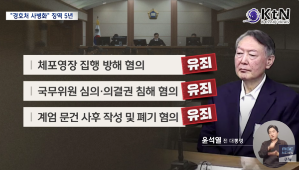 초범 감경 사유에 반띵 징역 5년 황당 ..윤석열 첫 '법의 심판' 후폭풍  사진=2026. 01.15 mbc 영상 갈무리 ／ 편집  K trendy NEWS DB ⓒ케이 트렌디뉴스 무단전재 및 재배포금지