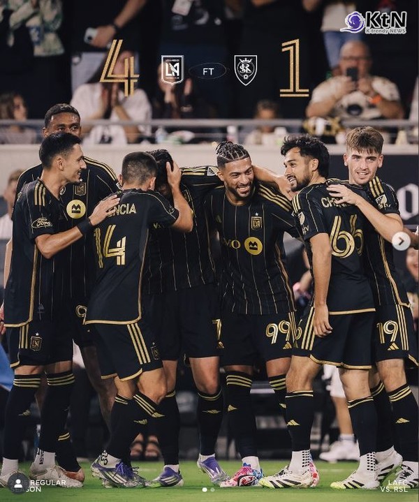 부앙가 해트트릭·손흥민 1골 1도움… LAFC, 솔트레이크에 4-1 승[리뷰&리포트] 사진=2025 09.22  LAFC 인스타그램 갈무리 K trendy NEWS DB ⓒ케이 트렌디뉴스 무단전재 및 수집, 재배포금지