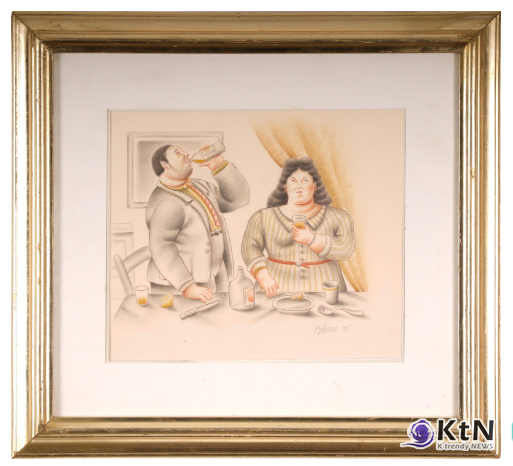  페르난도 보테로 Fernando Botero/Couple Eating/Study with Male Model/사진=Noor Royal Gallery 홈페이지 갈무리, K trendy NEWS DB ⓒ케이 트렌디뉴스 무단전재 및 수집, 재배포금지