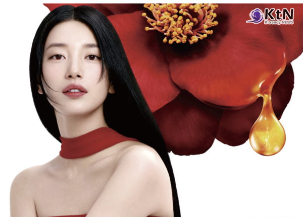 K-콘텐츠의 힘 증명한 수지, 글로벌 프리미엄 헤어 시장 츠바키와 손잡았다  사진=2026. 03.05    글로벌 헤어 케어 브랜드 츠바키  K trendy NEWS DB ⓒ케이 트렌디뉴스 무단전재 및 수집, 재배포금지