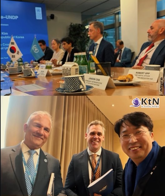 김민석 국무총리와 차지호 의원(더불어민주당, 국회 외통위) 등으로 구성된 민관 합동 유치단은 최근 미국 뉴욕 UN 본부와 스위스 제네바를 잇달아 방문했다. /사진=chajiho_oh 인스타그램,  K trendy NEWS DB ⓒ케이 트렌디뉴스 무단전재 및 수집, 재배포금지