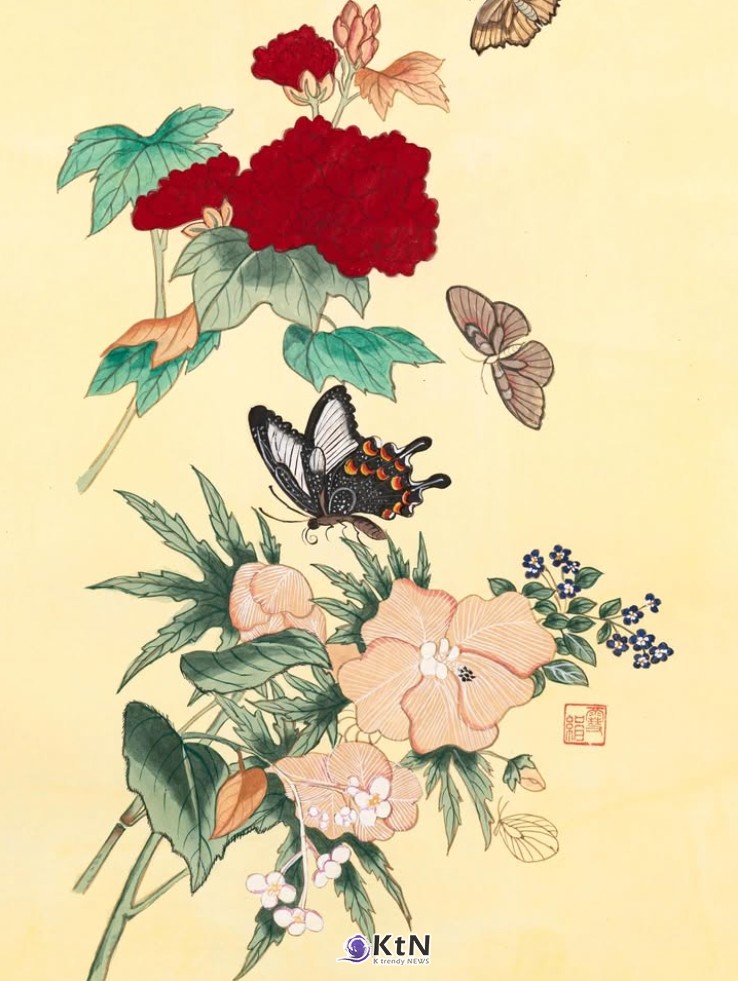 민족의 행복을 염원하던 민화가 이제 모스크바의 심장부에서 한·러 양국의 우정과 행복을 기원하는 새로운 문화적 이정표가 되고 있다. -설연 作 남계우호접도- /사진=@seolyeon_minhwa 인스타그램, K trendy NEWS DB ⓒ케이 트렌디뉴스 무단전재 및 수집, 재배포금지