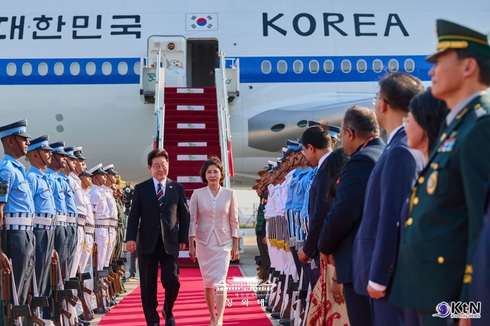 이재명 대통령 인도 국빈 방문. 사진=청와대 & KTV 이매진 갈무리, K trendy NEWS DB ⓒ케이 트렌디뉴스 무단전재 및 수집, 재배포금지