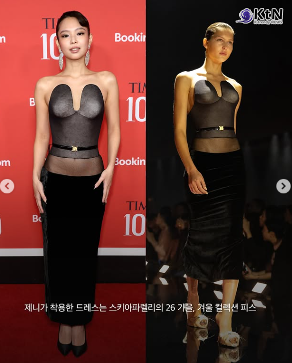  트럼프·시진핑과 어깨 나란히… 제니, 뉴욕서 증명한 ‘K-솔로’ 파워...K팝 여성 솔로 가수 최초로 빌보드 메인 싱글 차트 3곡 동시 진입 기록을 쓴 그룹 블랙핑크(BLACKPINK) 멤버 제니(JENNIE)가 미국 뉴욕에서 열린 ‘타임 100 갈라(TIME 100 Gala)’에 참석해 세계적인 영향력을 입증했다.  사진=2026. 04.24 게티 이미지 , 아이즈매거진 사진 갈무리/ 편집 K trendy NEWS DB ⓒ케이 트렌디뉴스 무단전재 및 수집, 재배포금지