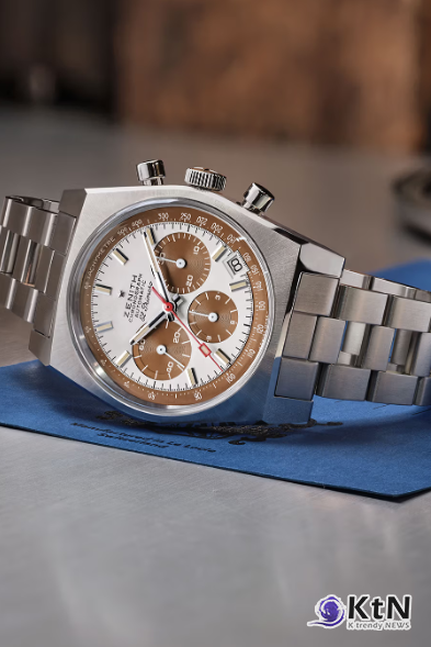 Zenith’s Chronomaster Revival A384 Tropical Brings Back the Iconic "Ladder" Bracelet. 사진=Zenith, K trendy NEWS DB ⓒ케이 트렌디뉴스 무단전재 및 수집, 재배포금지