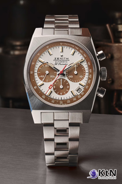 Zenith’s Chronomaster Revival A384 Tropical Brings Back the Iconic "Ladder" Bracelet. 사진=Zenith, K trendy NEWS DB ⓒ케이 트렌디뉴스 무단전재 및 수집, 재배포금지
