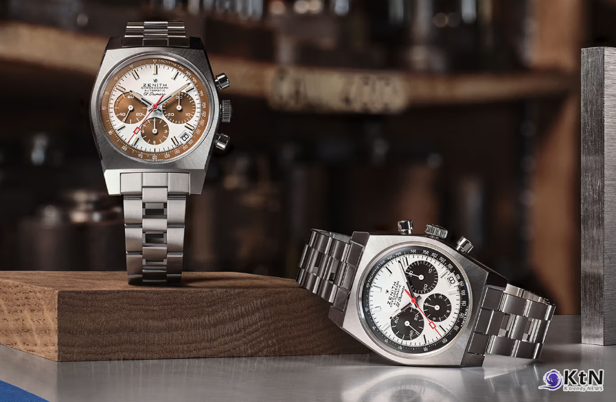Zenith’s Chronomaster Revival A384 Tropical Brings Back the Iconic "Ladder" Bracelet. 사진=Zenith, K trendy NEWS DB ⓒ케이 트렌디뉴스 무단전재 및 수집, 재배포금지